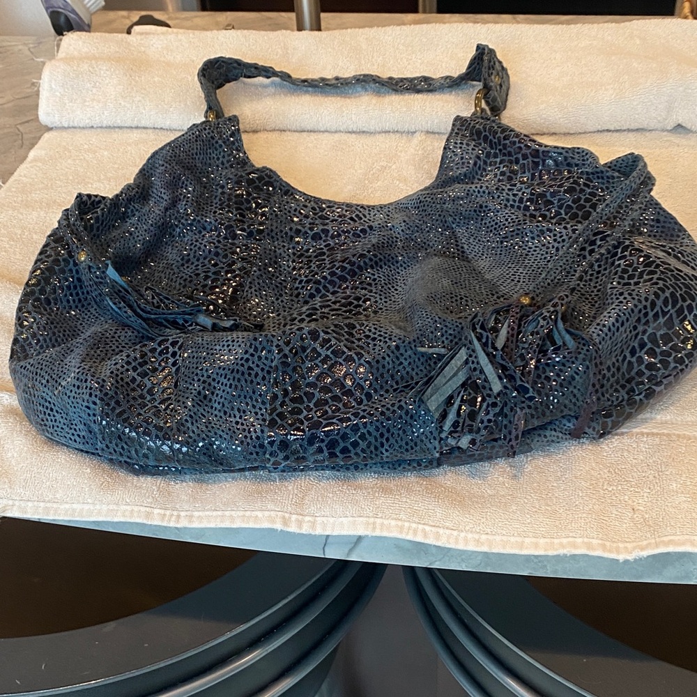 Adrienne Vittadini Blue Vintage Textured Women's Bag